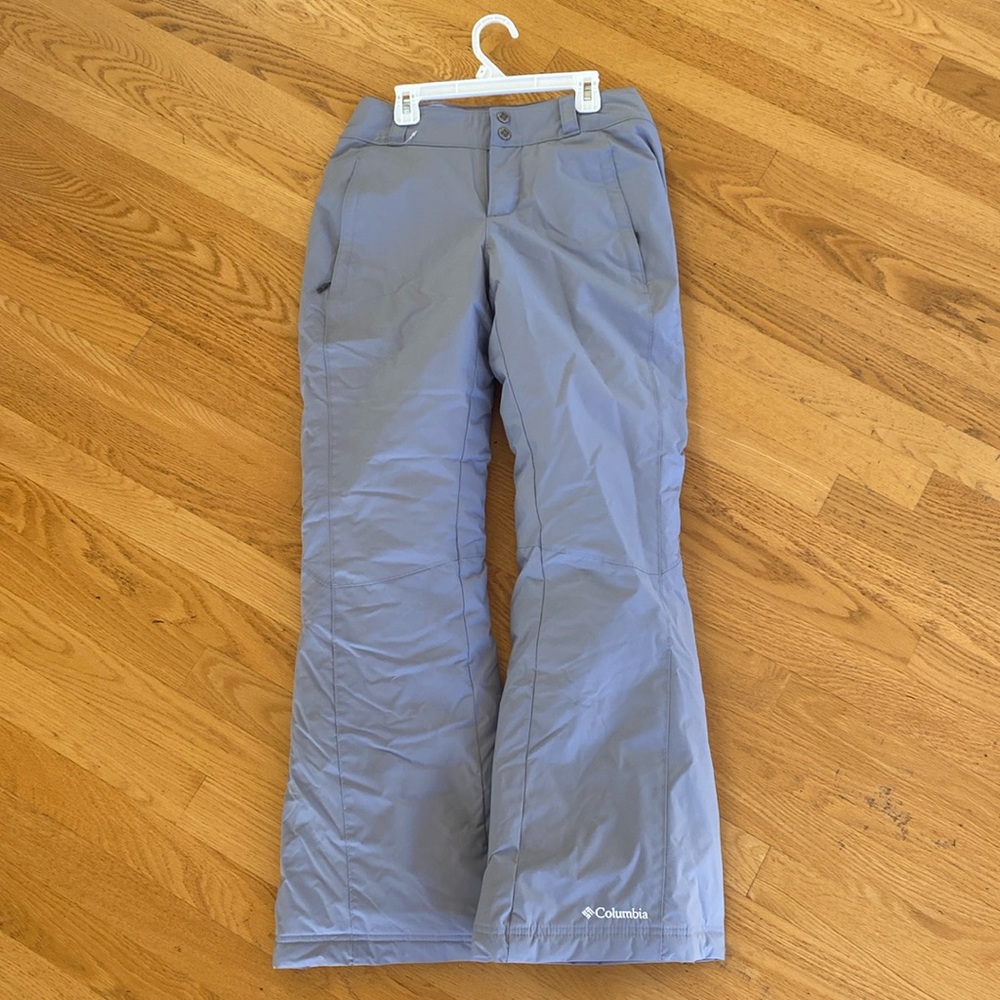 Cool grey/lavender mid-rise never worn ski pants